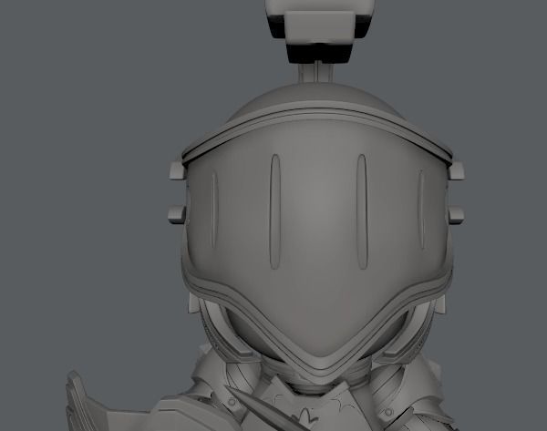 SD Armor Character 3D print model_10