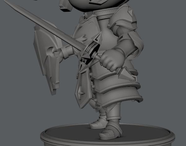 SD Armor Character 3D print model_11