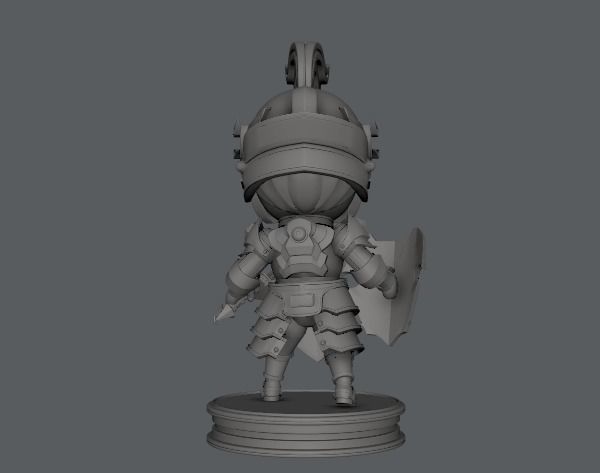 SD Armor Character 3D print model_4