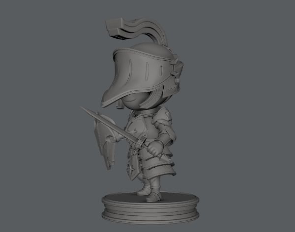 SD Armor Character 3D print model_7