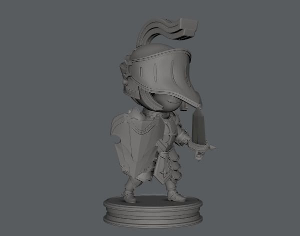 SD Armor Character 3D print model_1