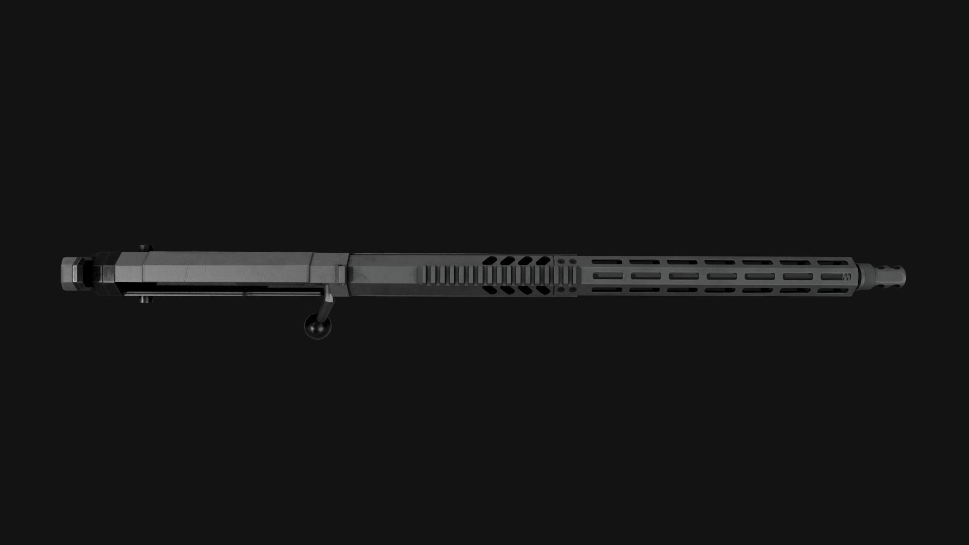 Desert Tech SRS-A2 Bullpup Sniper Rifle Low-poly 3D model_33
