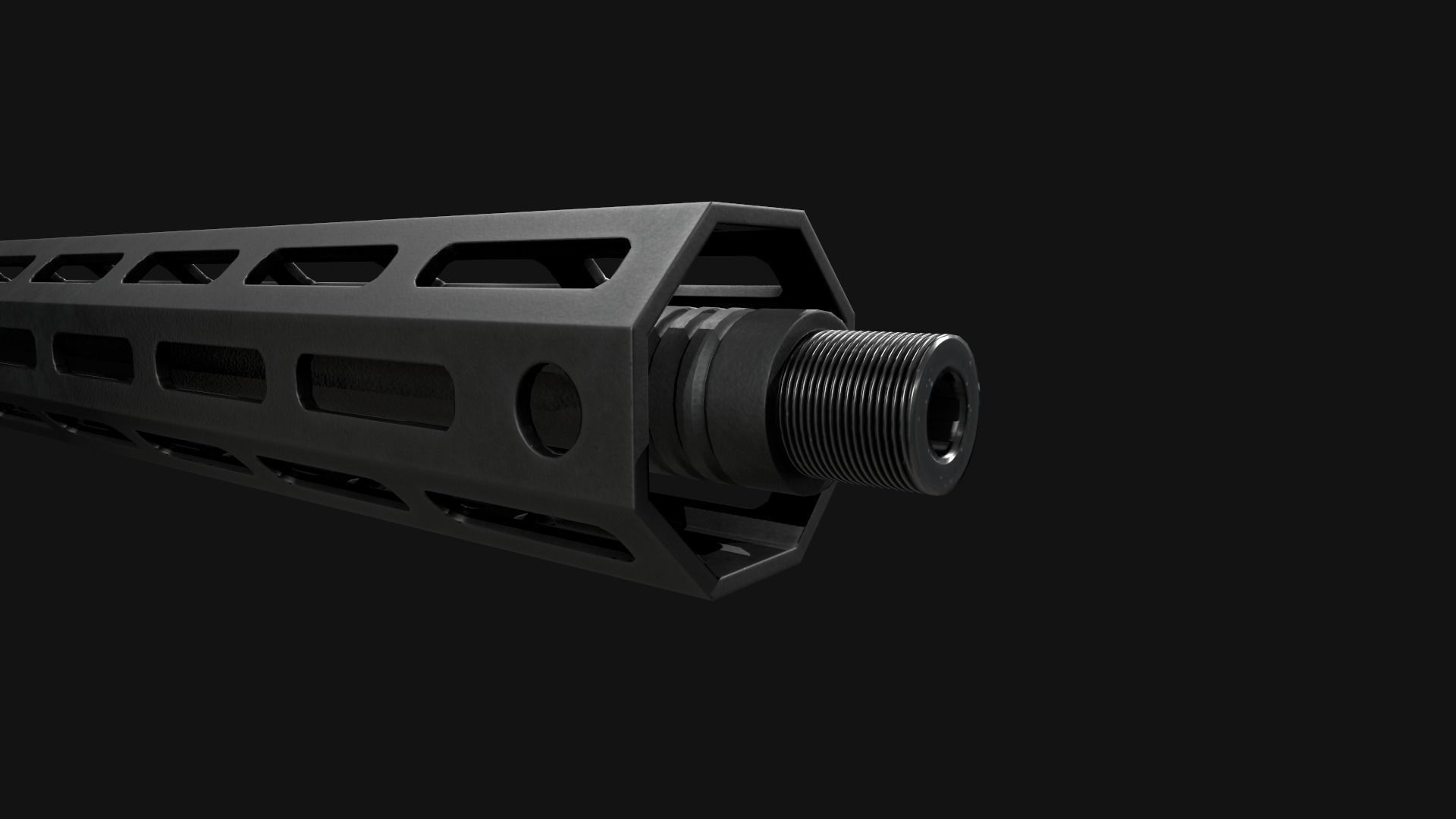 Desert Tech SRS-A2 Bullpup Sniper Rifle Low-poly 3D model_21
