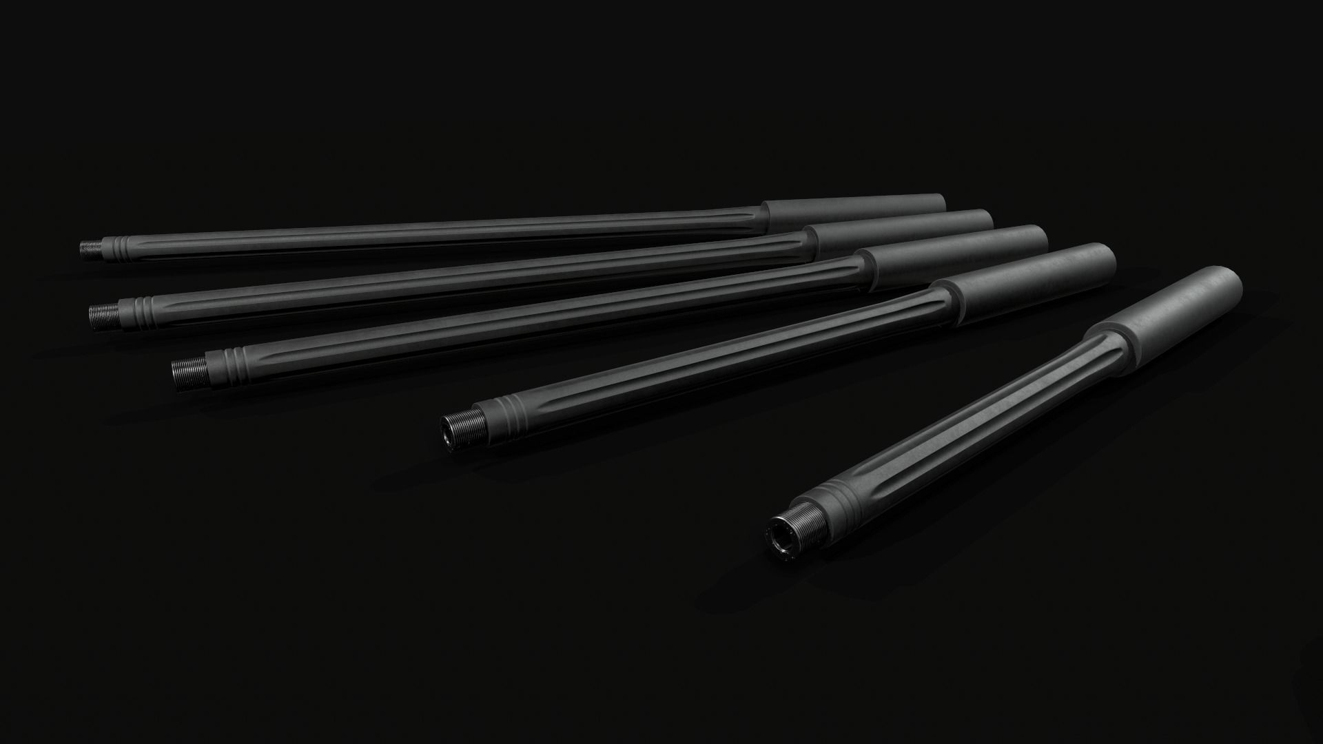Desert Tech SRS-A2 Bullpup Sniper Rifle Low-poly 3D model_16