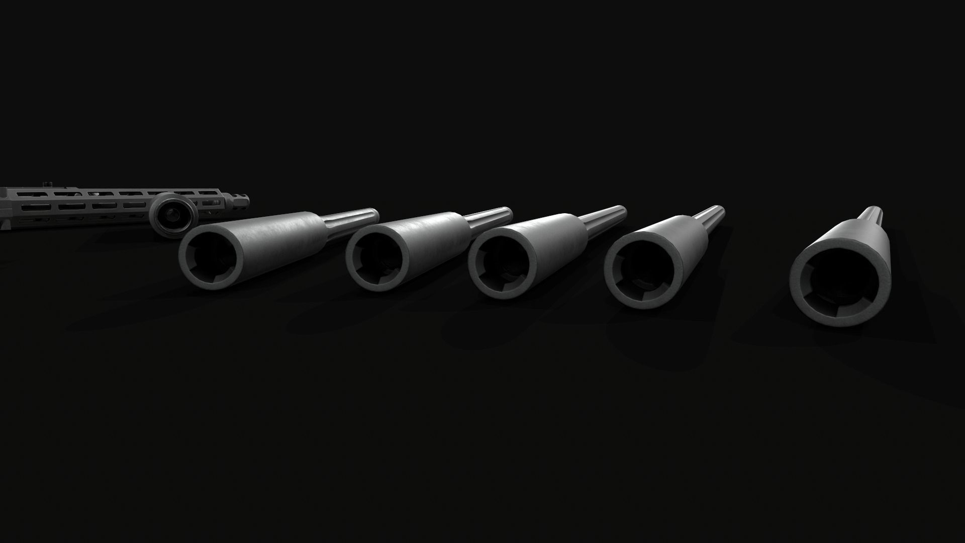 Desert Tech SRS-A2 Bullpup Sniper Rifle Low-poly 3D model_17