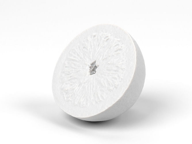 Photorealistic Lemon Half 3D Scan 4 3D model 6