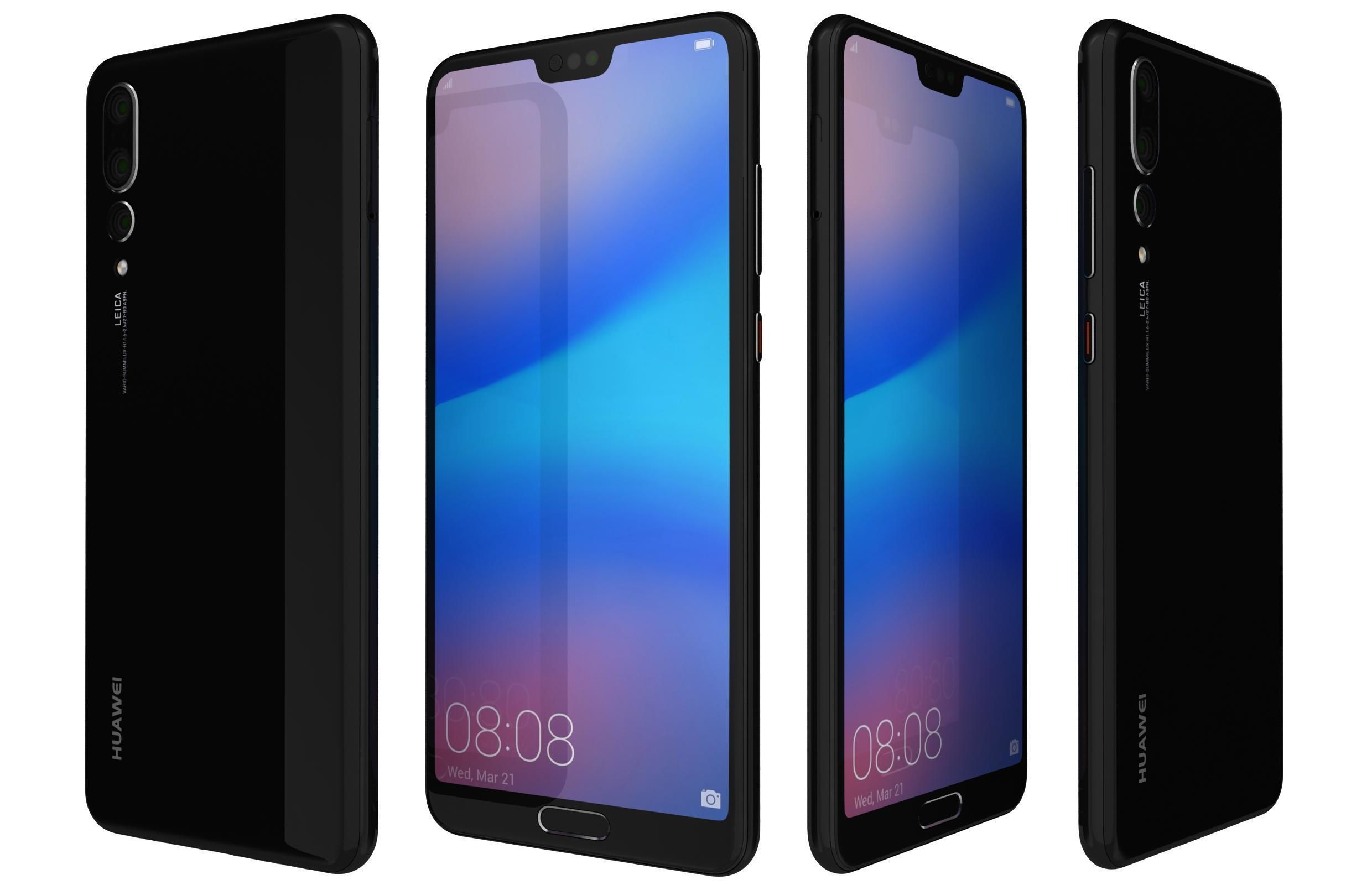 Huawei P20 Pro Black 3D model_1