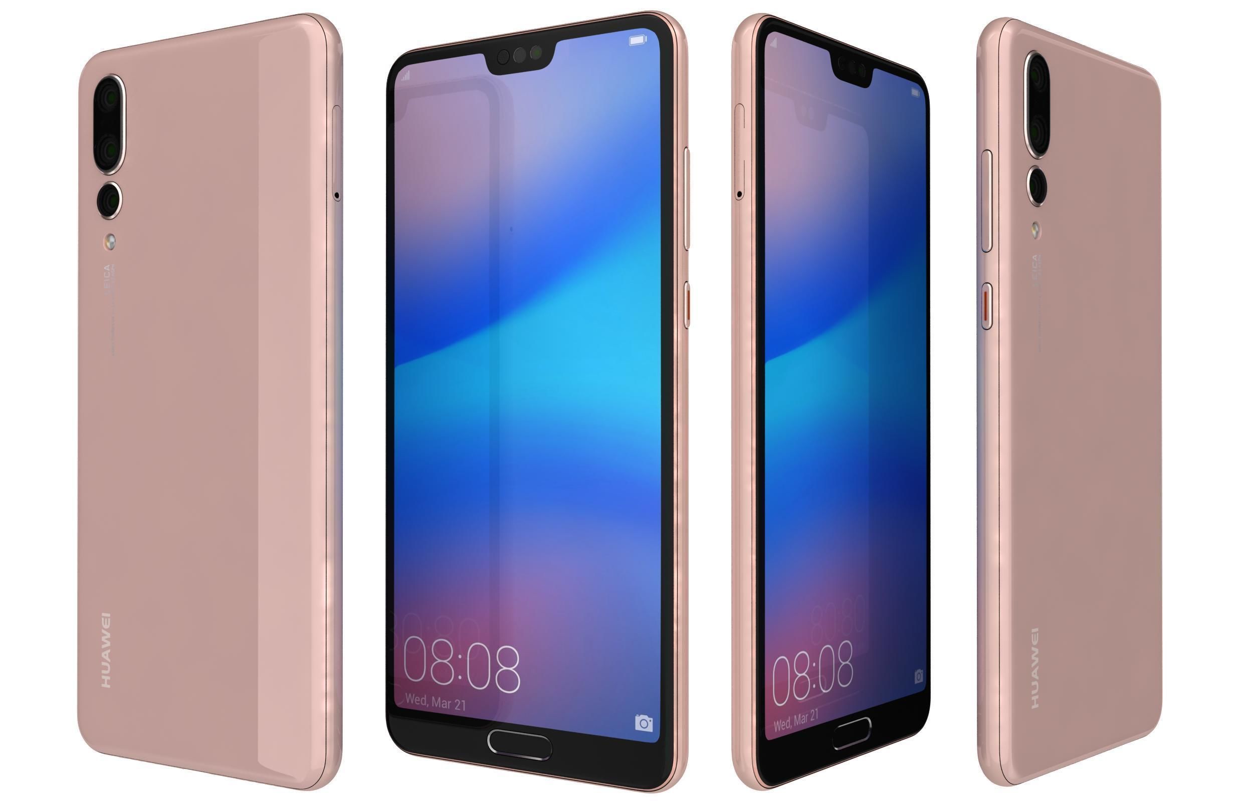 Huawei P20 Pro Pink Gold 3D model_1