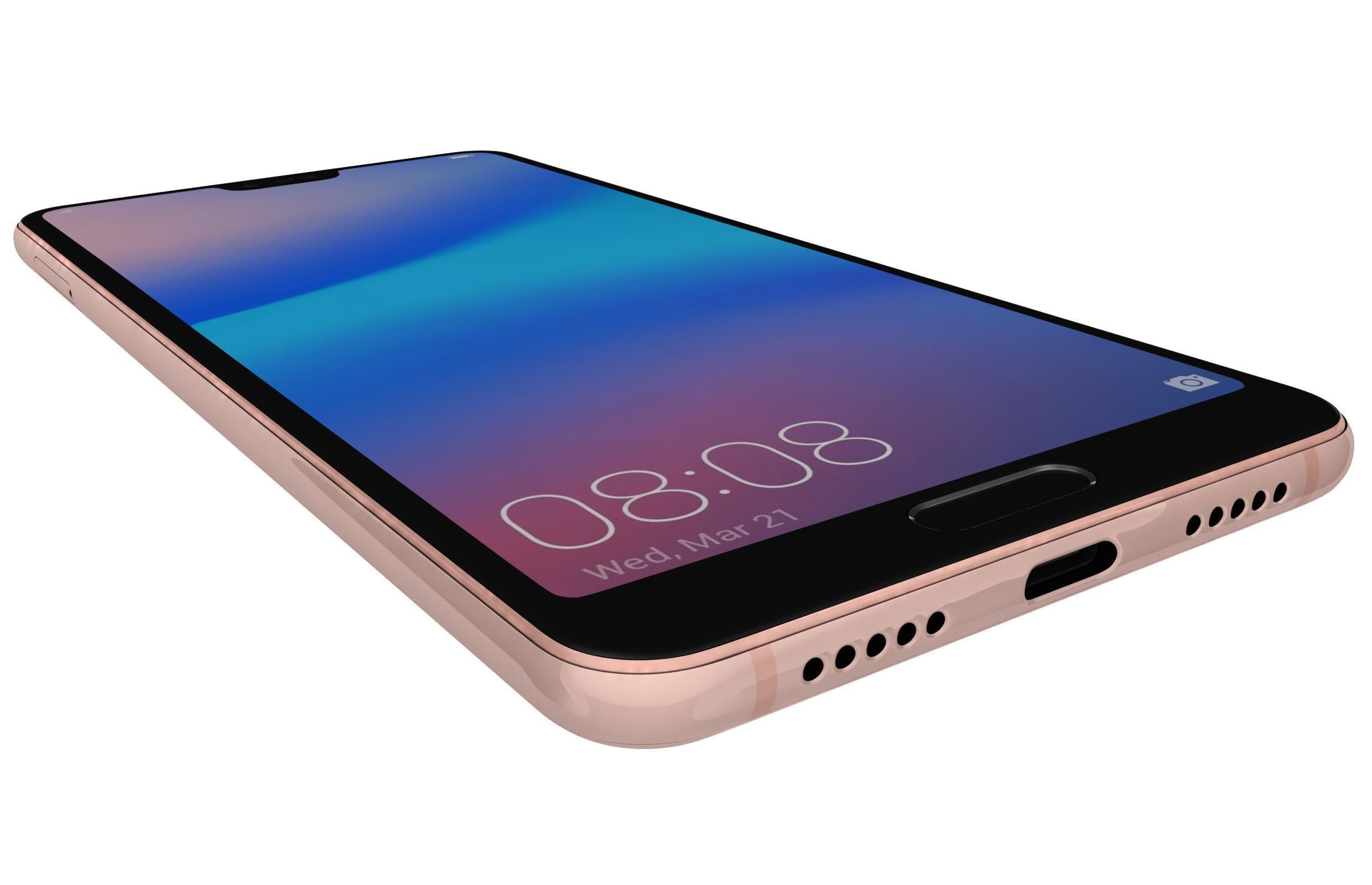Huawei P20 Pro Pink Gold 3D model_4