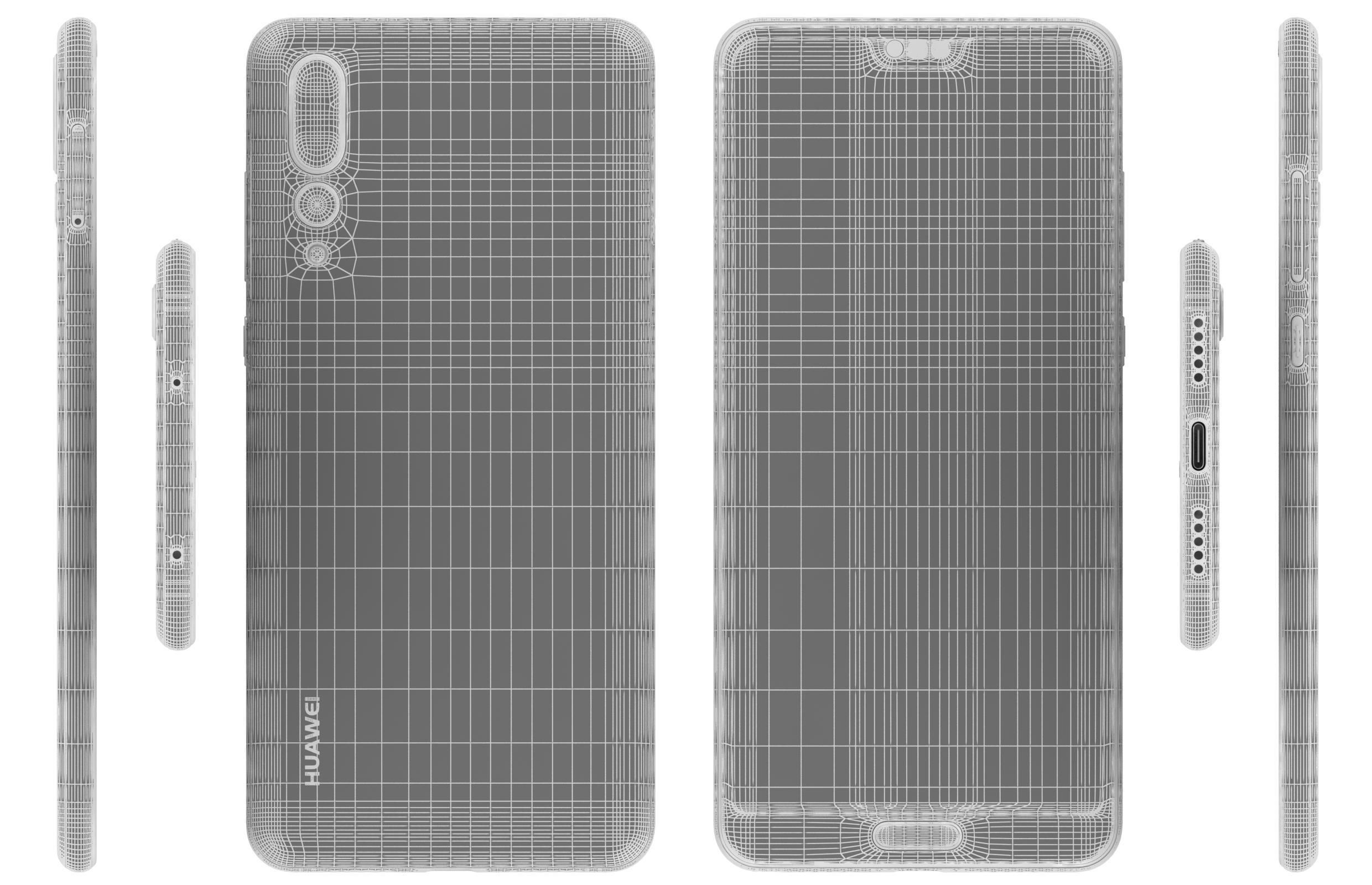 Huawei P20 Pro Pink Gold 3D model_12