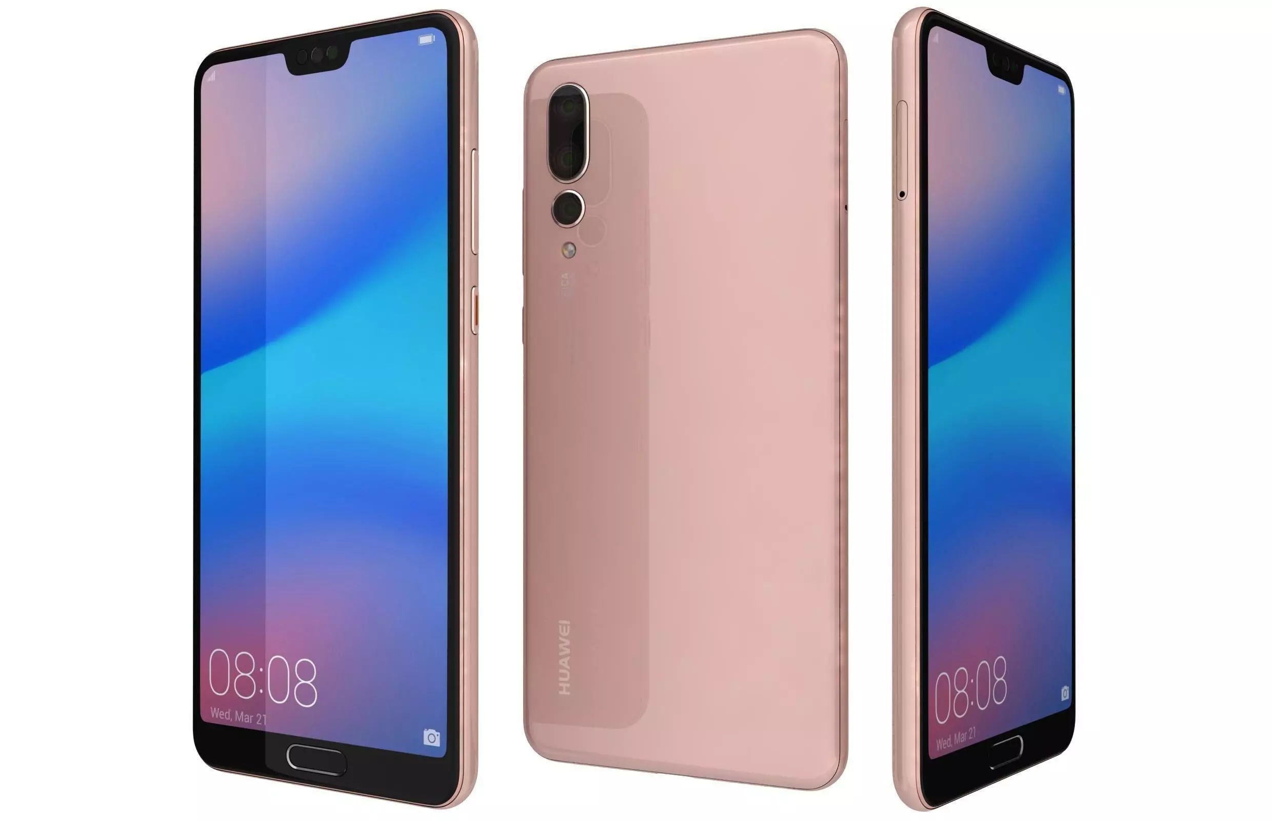 Huawei P20 Pro Pink Gold 3D model_0