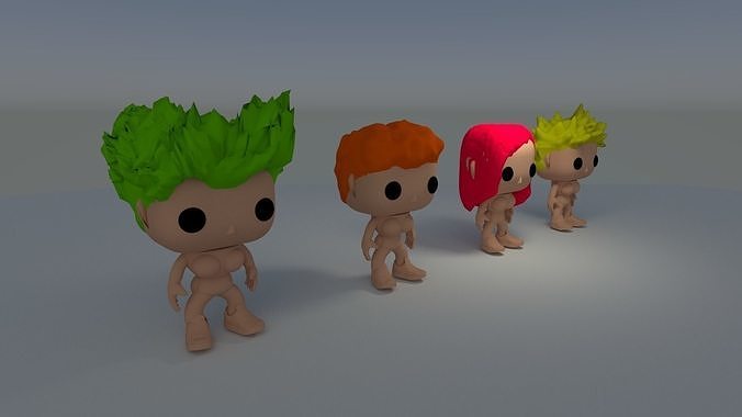 Custom Pop Female 4 Set 3D Printable 3D print model