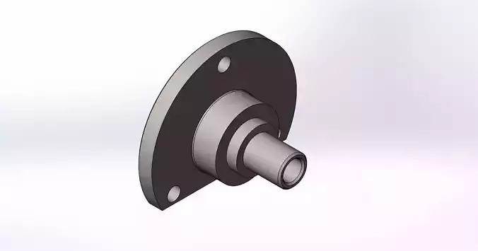 Trunnion metal part with hole in it