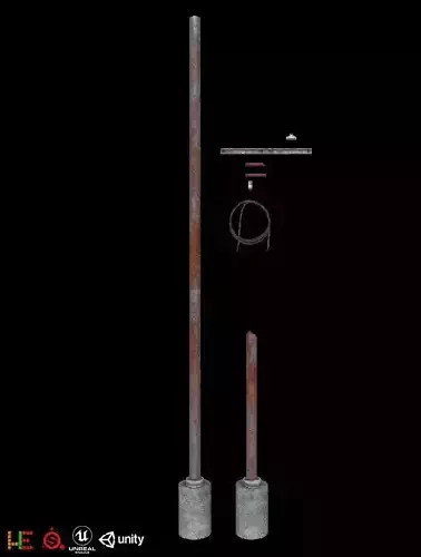 HIE Game Ready Utility Pole Set