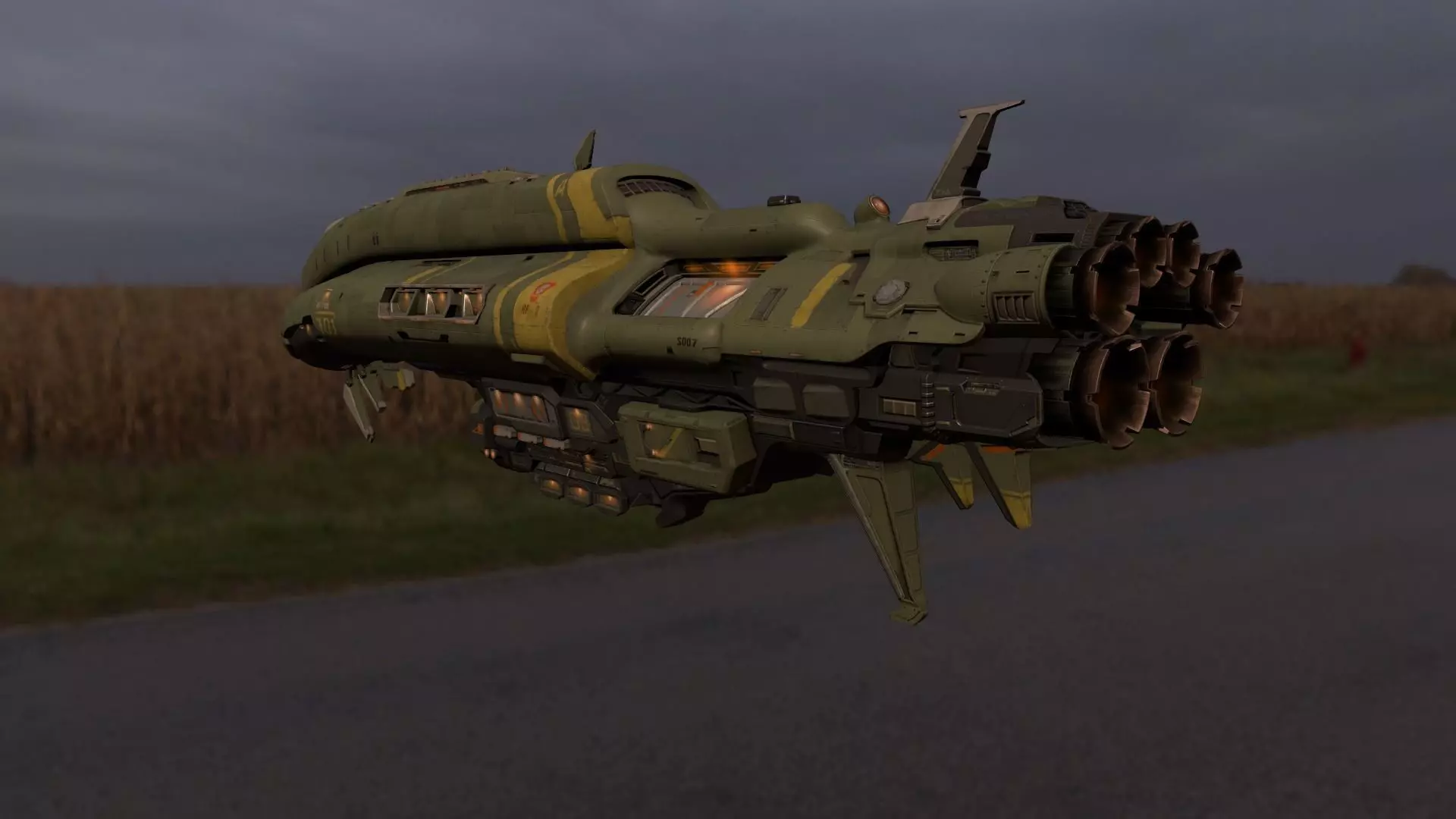 Crusader Spaceship Low-poly 3D model