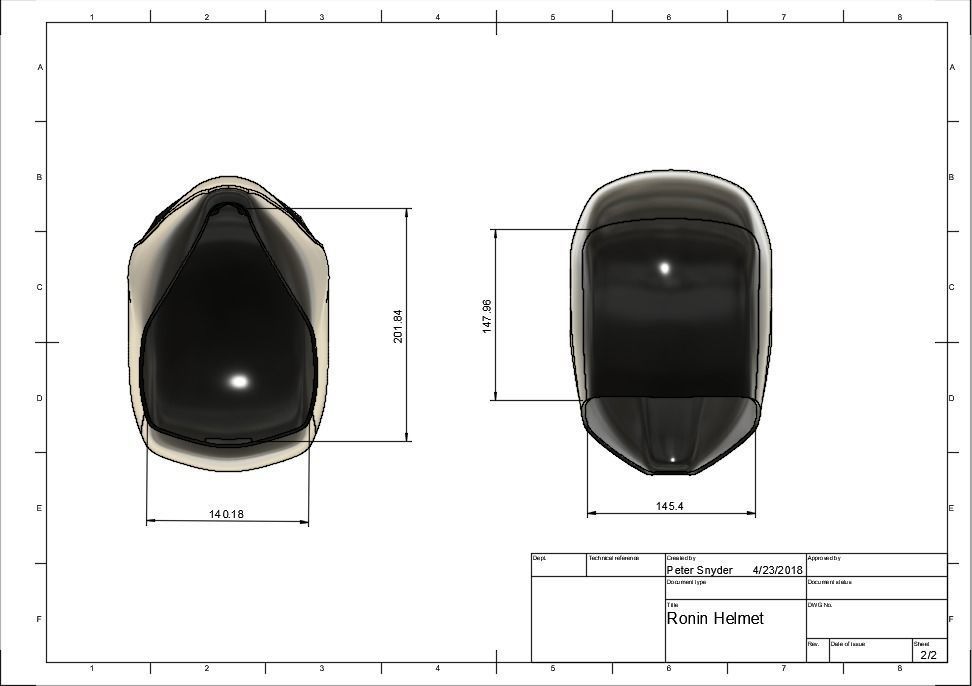 Ronin Helmet aka Hawkeye 3D print model_6