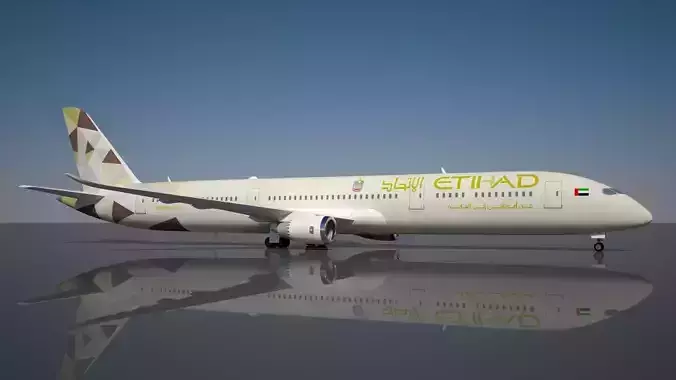Etihad 787-9 Dreamliner 3D model