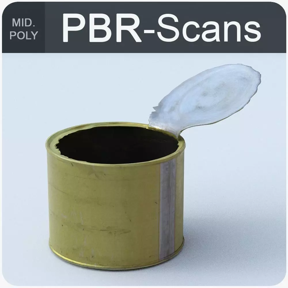 Canned Middle Poly 3D model_0