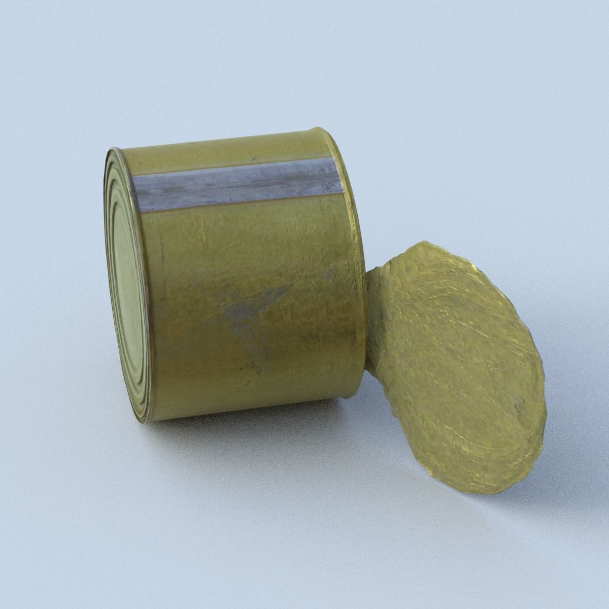 Canned Middle Poly 3D model_7