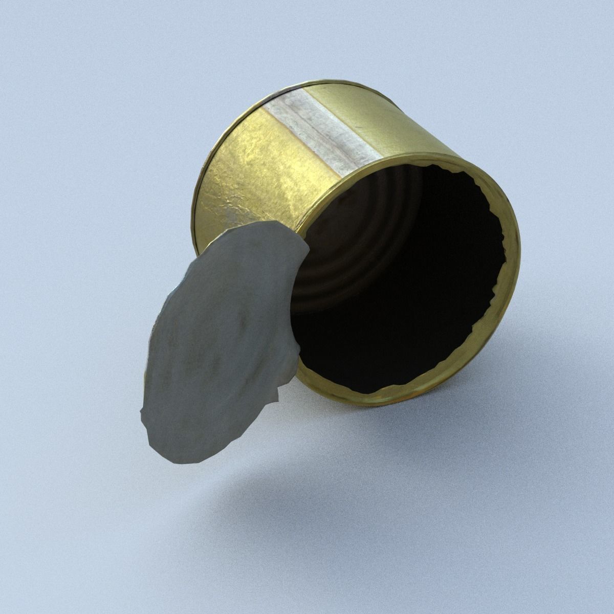 Canned Low Poly metal can Low-poly 3D model_9