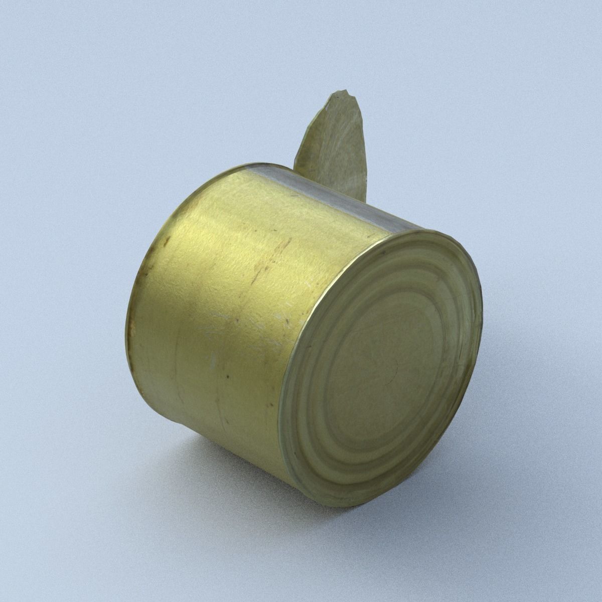Canned Low Poly metal can Low-poly 3D model_7
