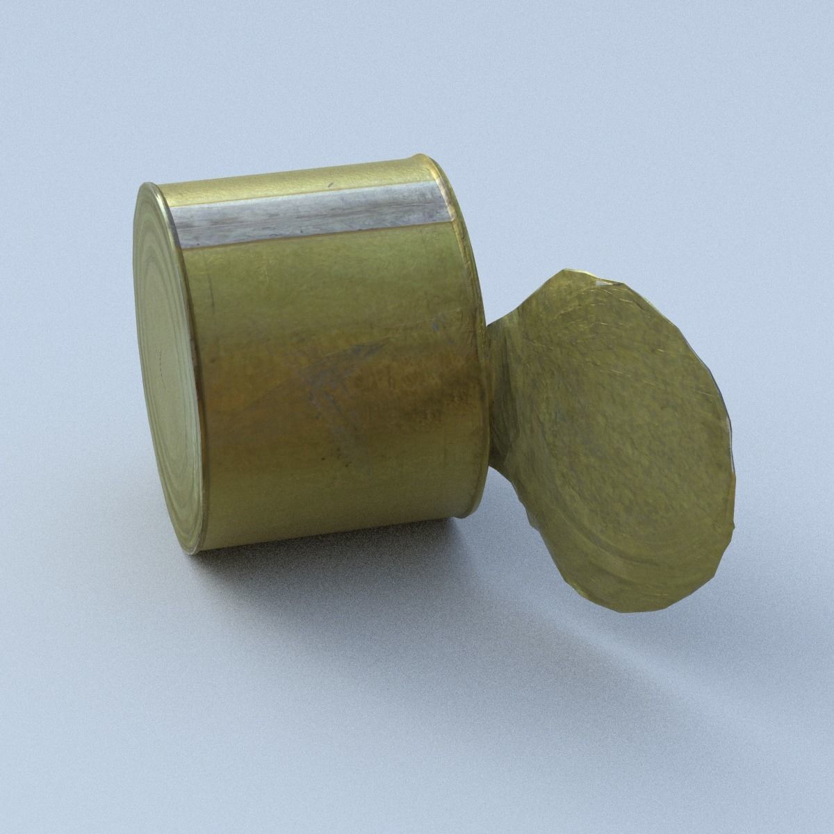 Canned Low Poly metal can Low-poly 3D model_11