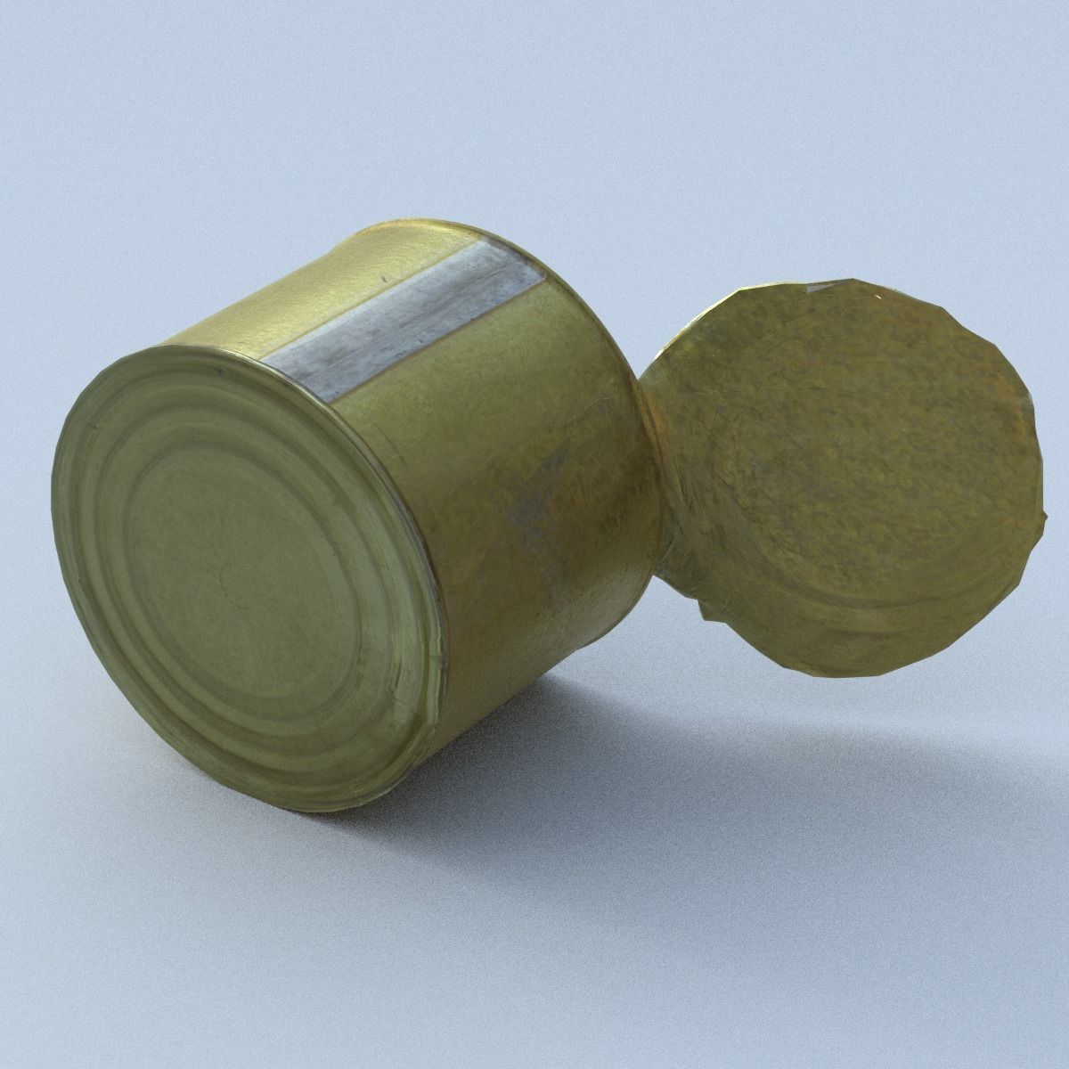 Canned Low Poly metal can Low-poly 3D model_12