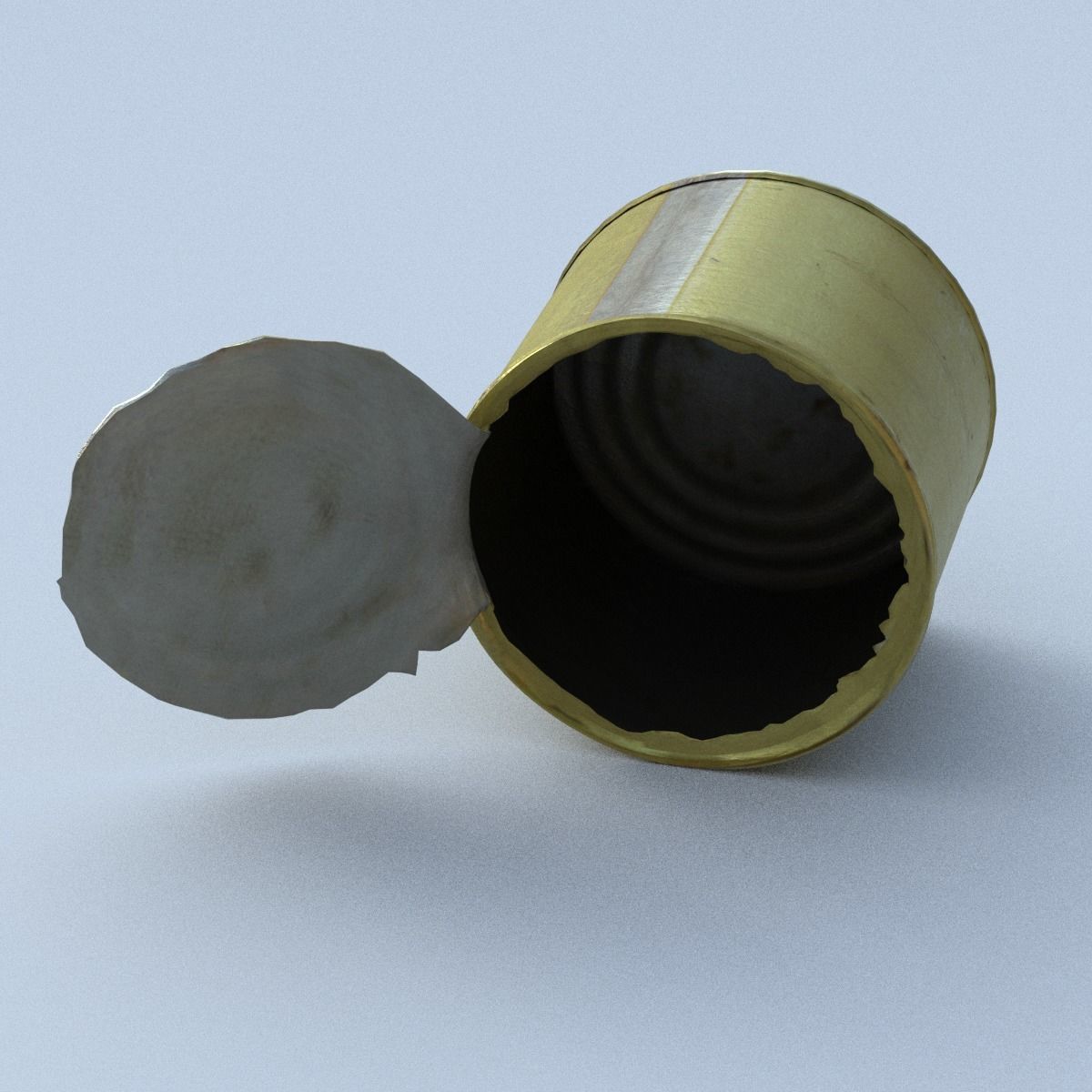 Canned Low Poly metal can Low-poly 3D model_5