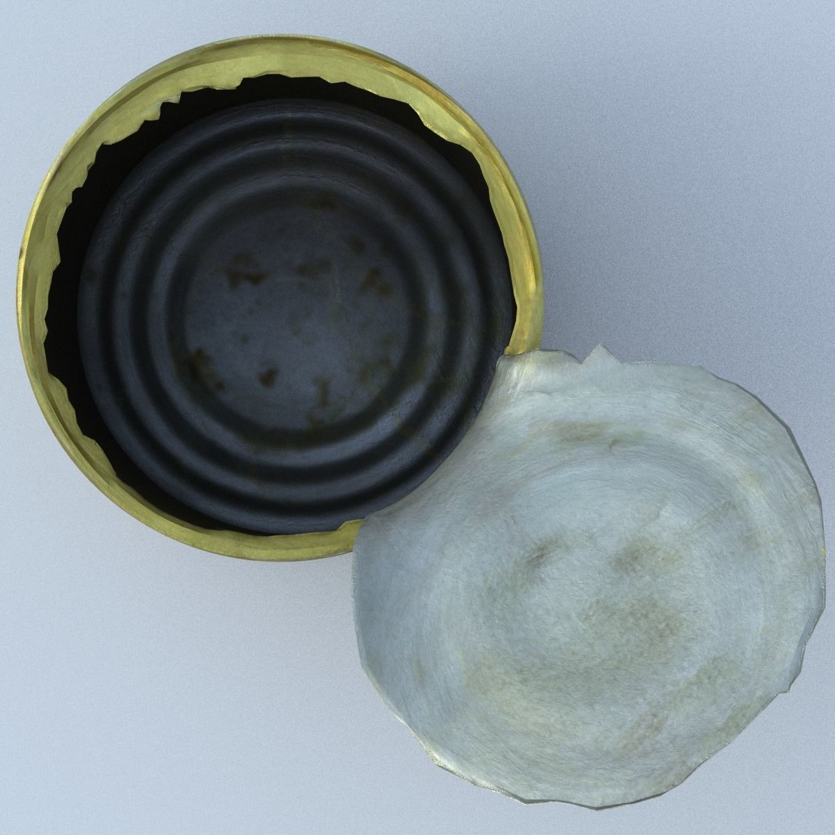 Canned Low Poly metal can Low-poly 3D model_1