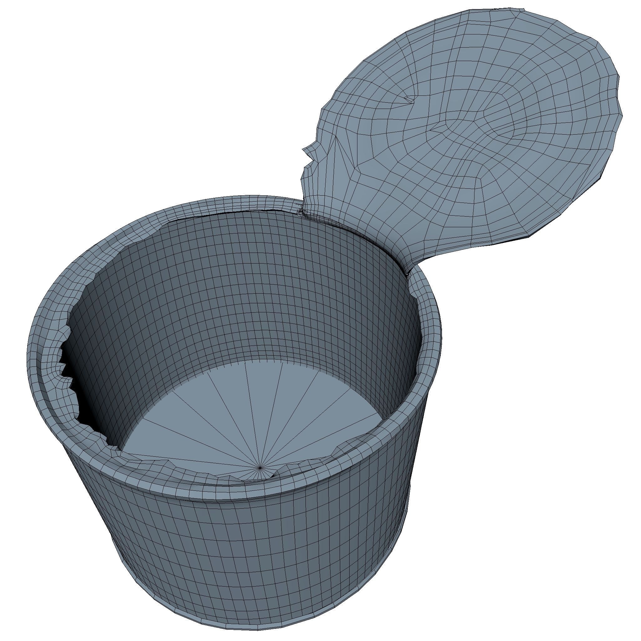 Canned Low Poly metal can Low-poly 3D model_2