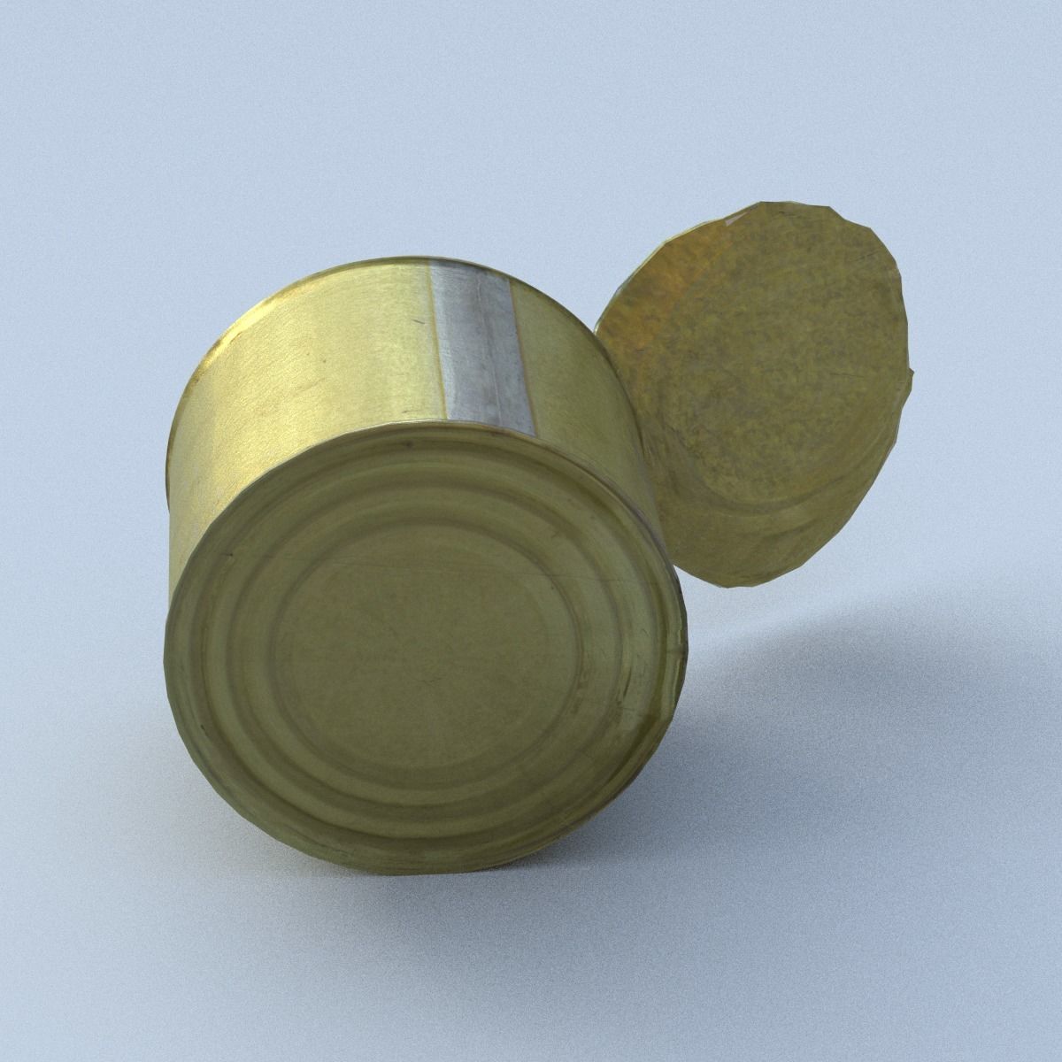Canned Low Poly metal can Low-poly 3D model_13