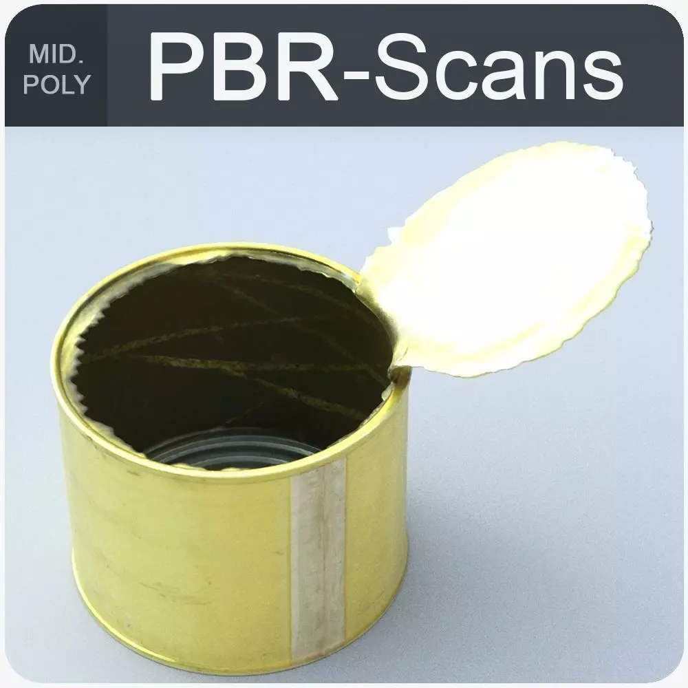 Canned Middle Poly 3D model_0