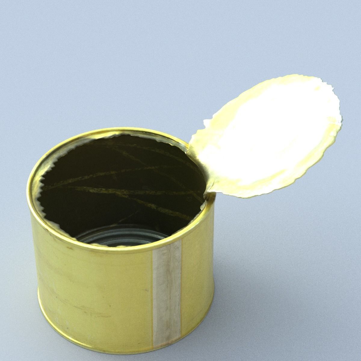 Canned Middle Poly 3D model_4