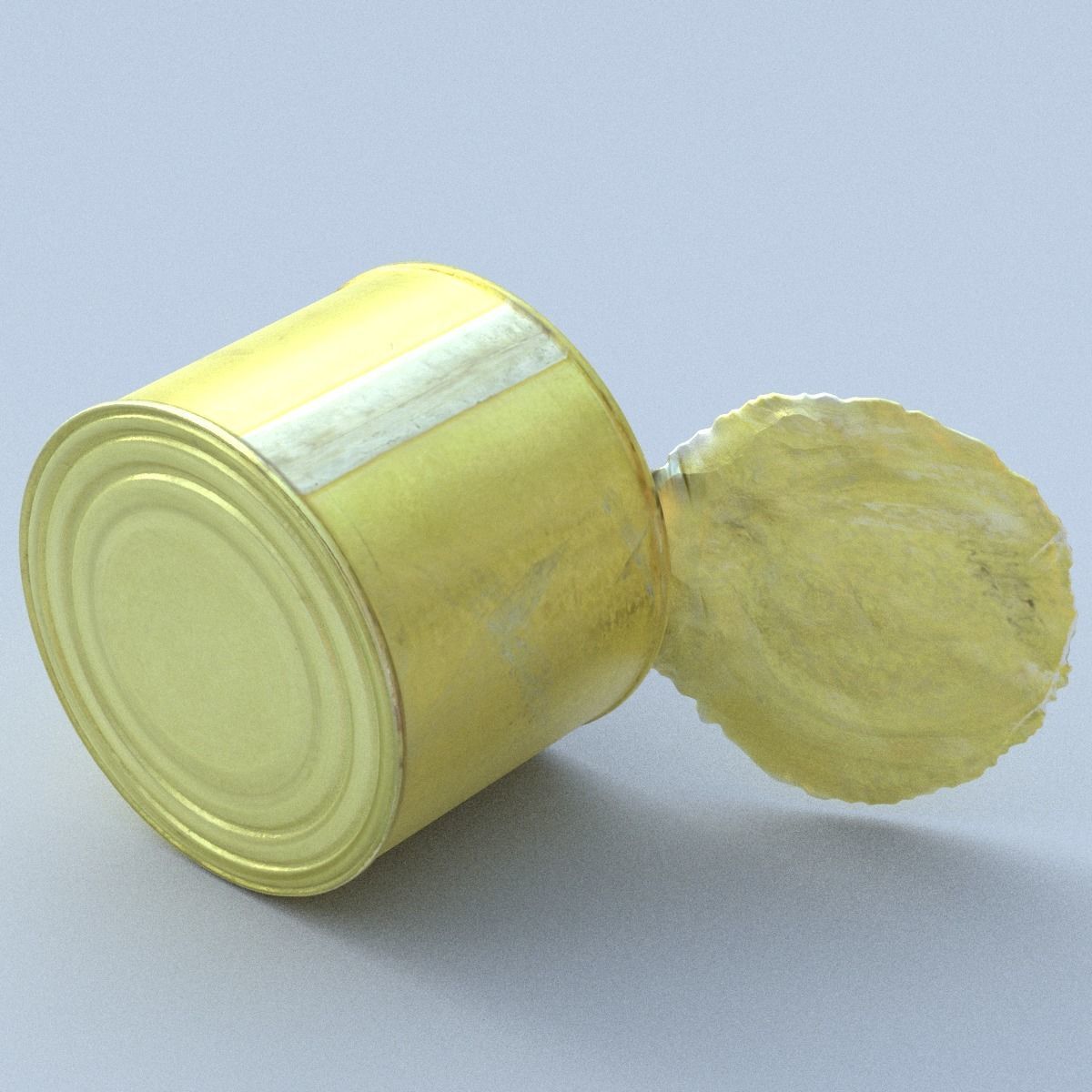 Canned Middle Poly 3D model_2