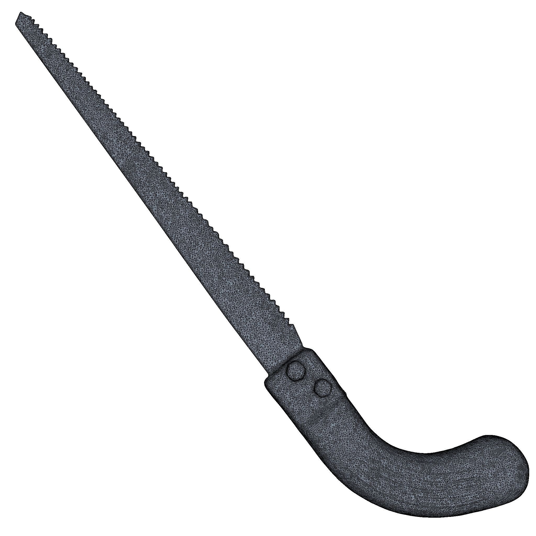 Old Handsaw Low Poly Low-poly 3D model_3