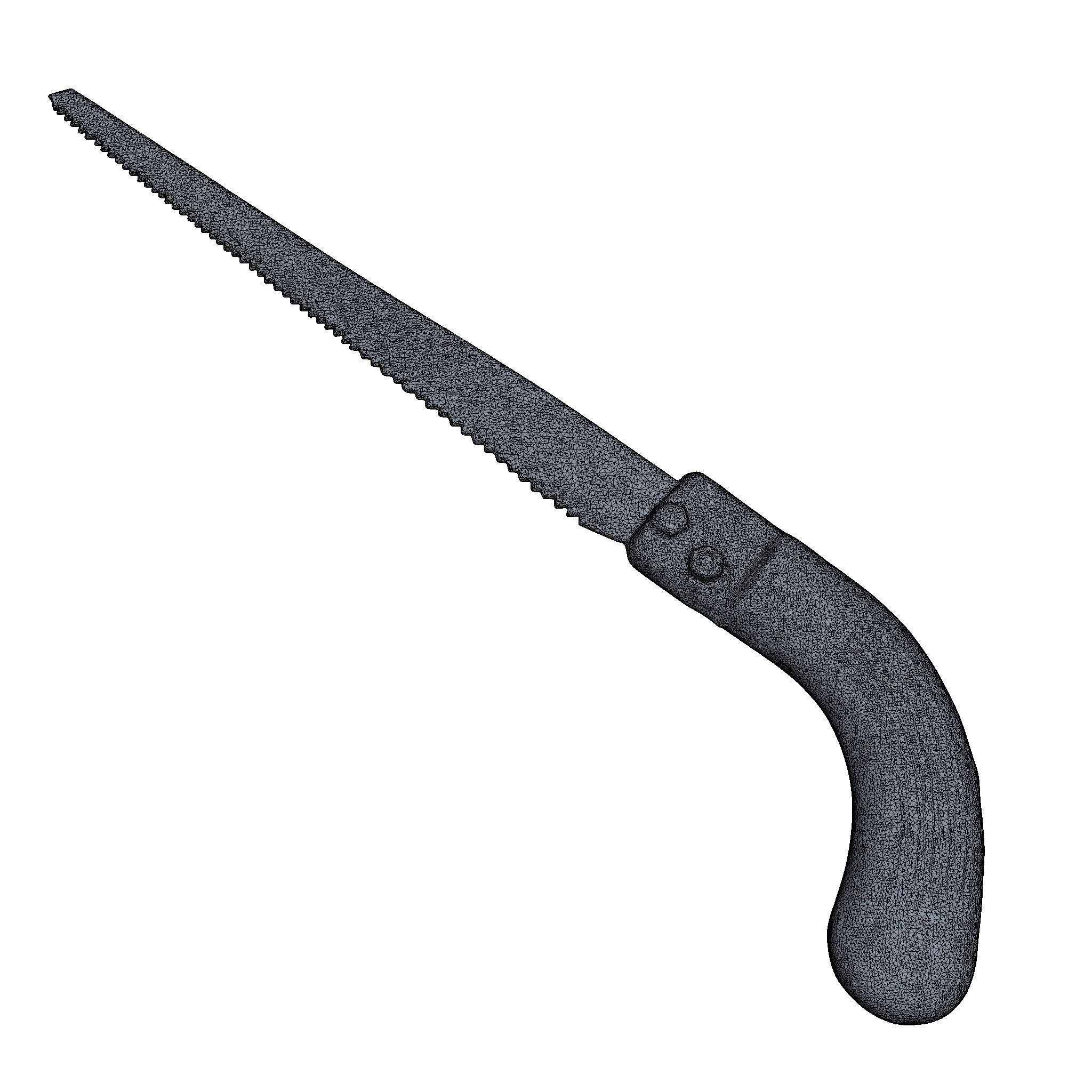Old Handsaw Low Poly Low-poly 3D model_2