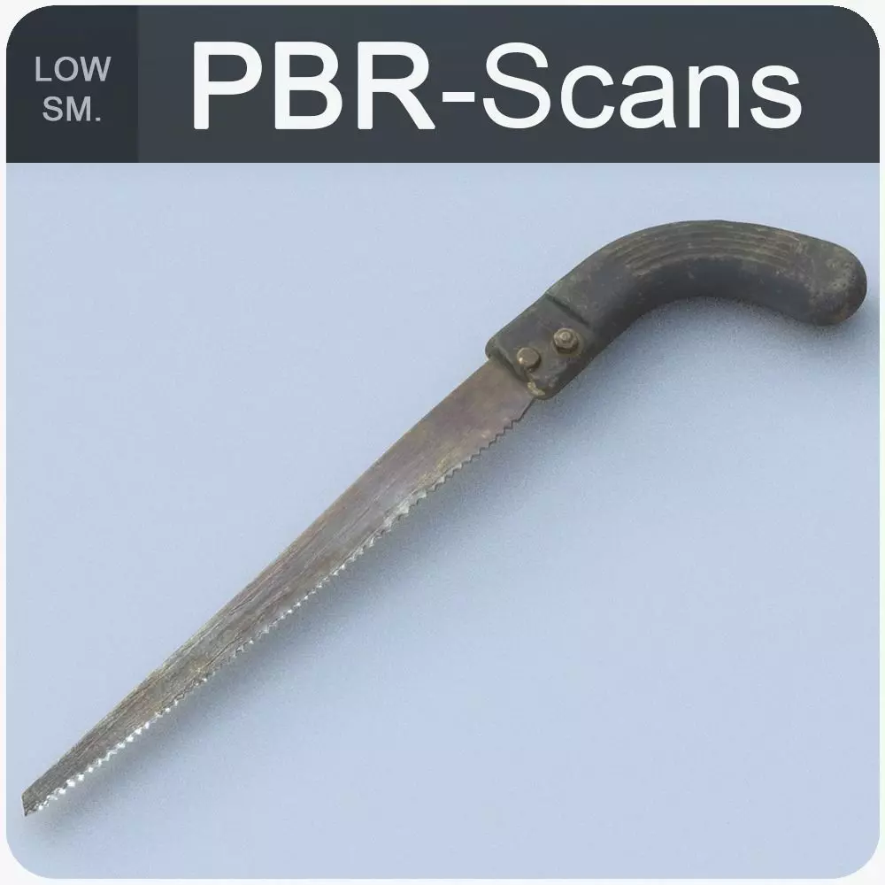 Old Handsaw Low Poly Low-poly 3D model_0