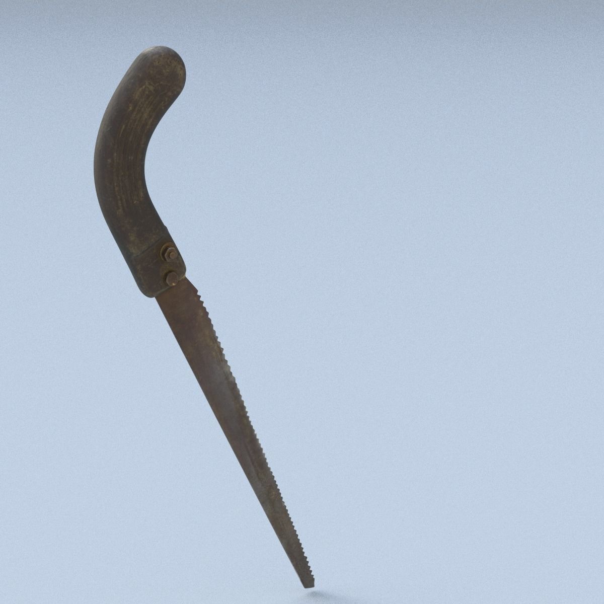 Old Handsaw Low Poly 3D model_14