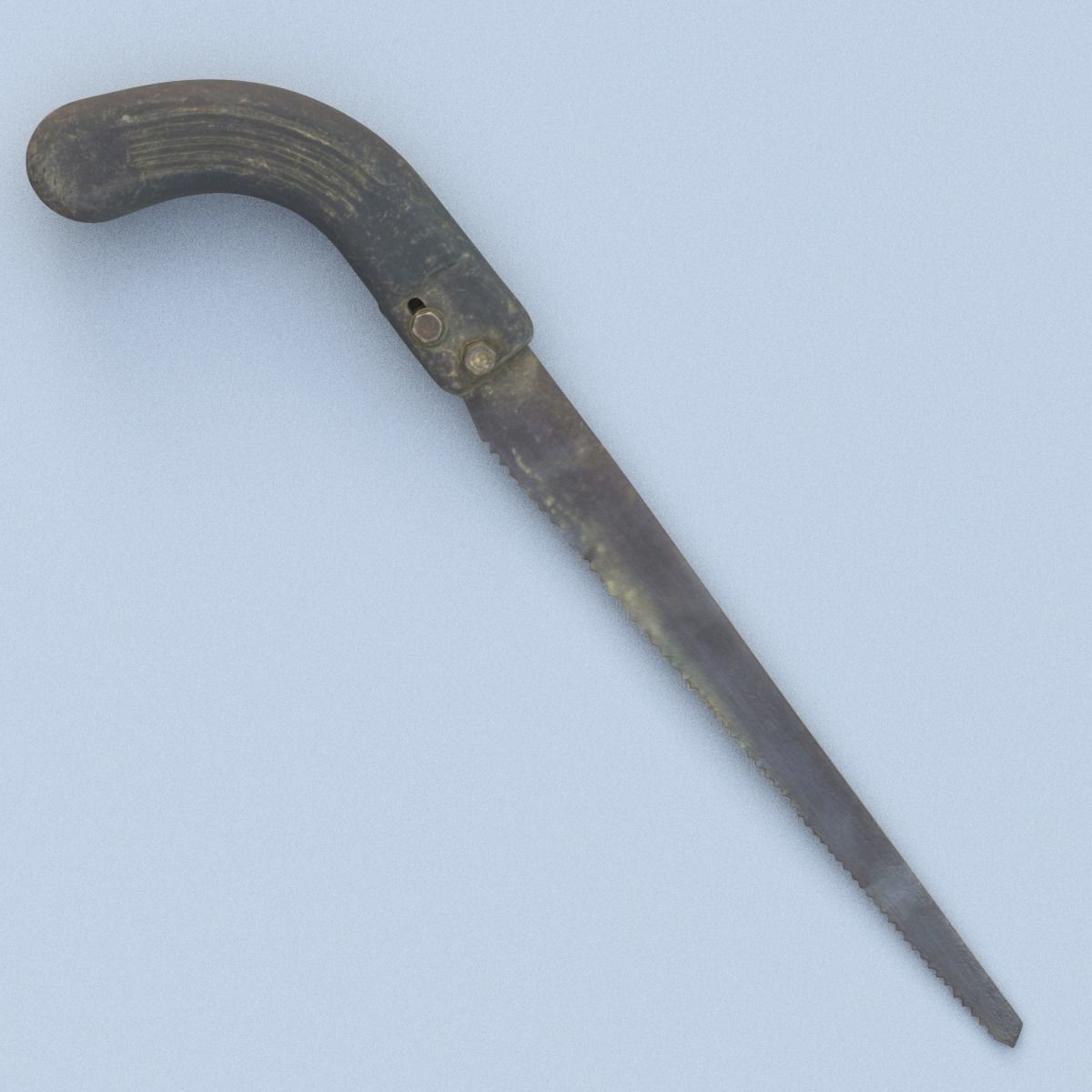 Old Handsaw Low Poly 3D model_1