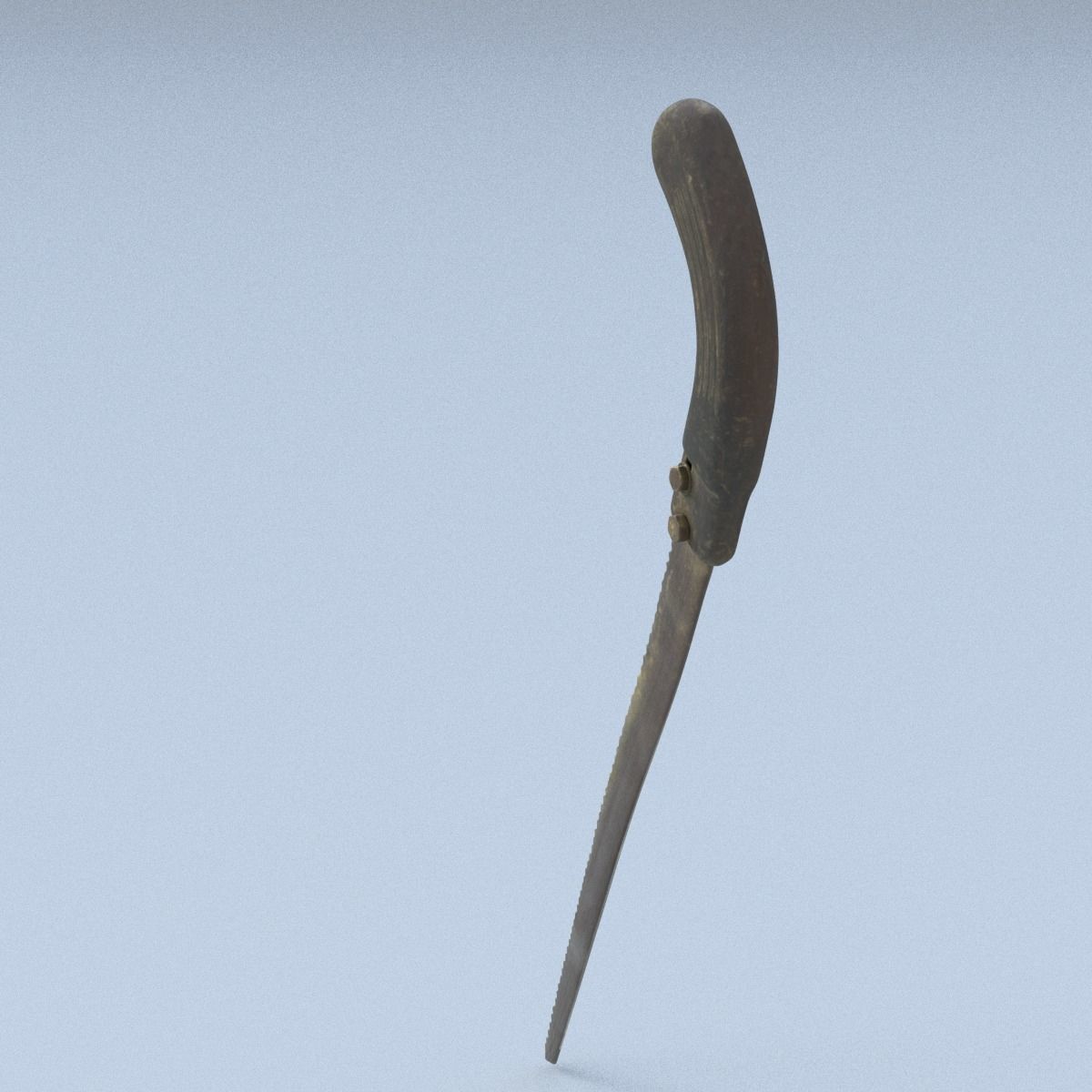 Old Handsaw Low Poly 3D model_7