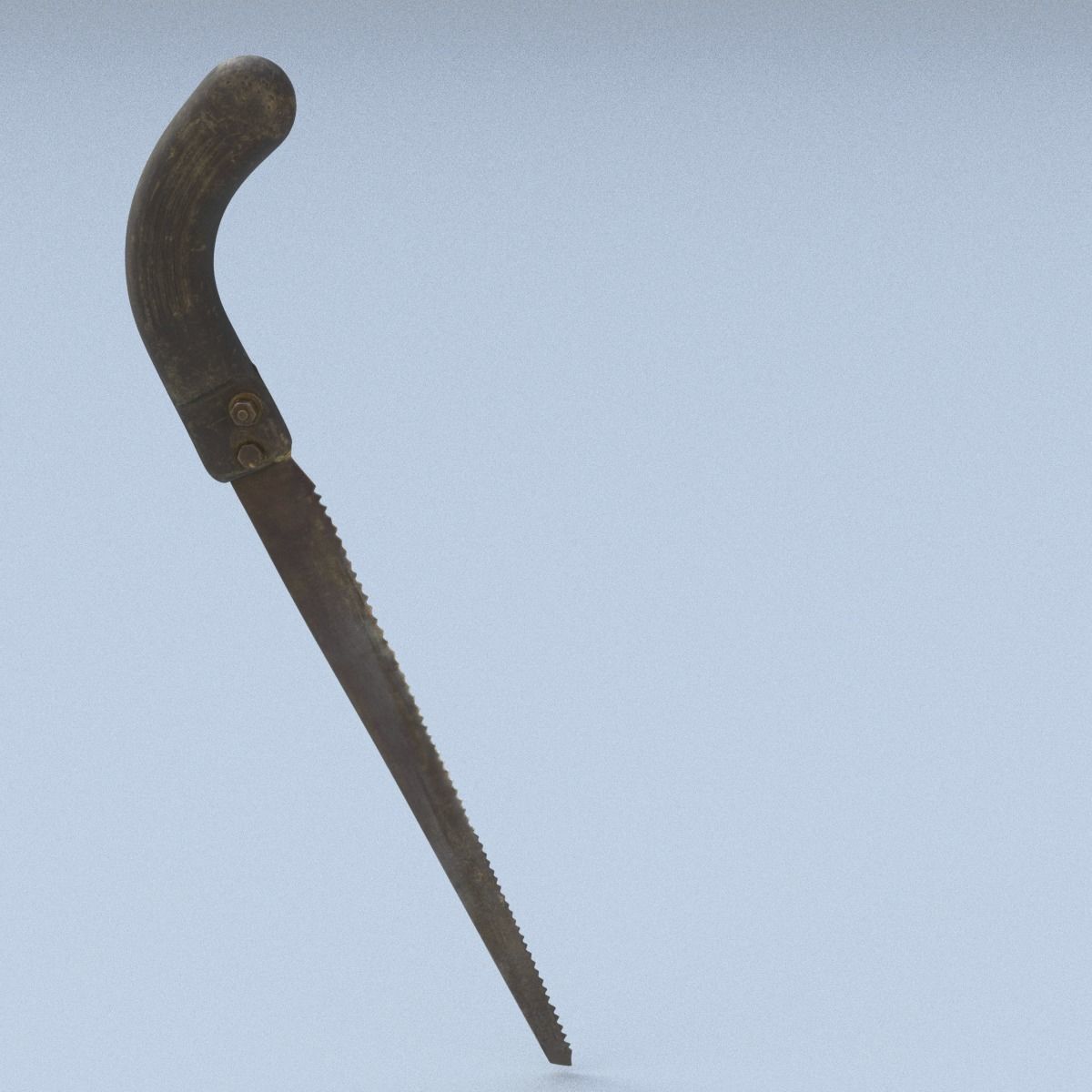 Old Handsaw Low Poly 3D model_12