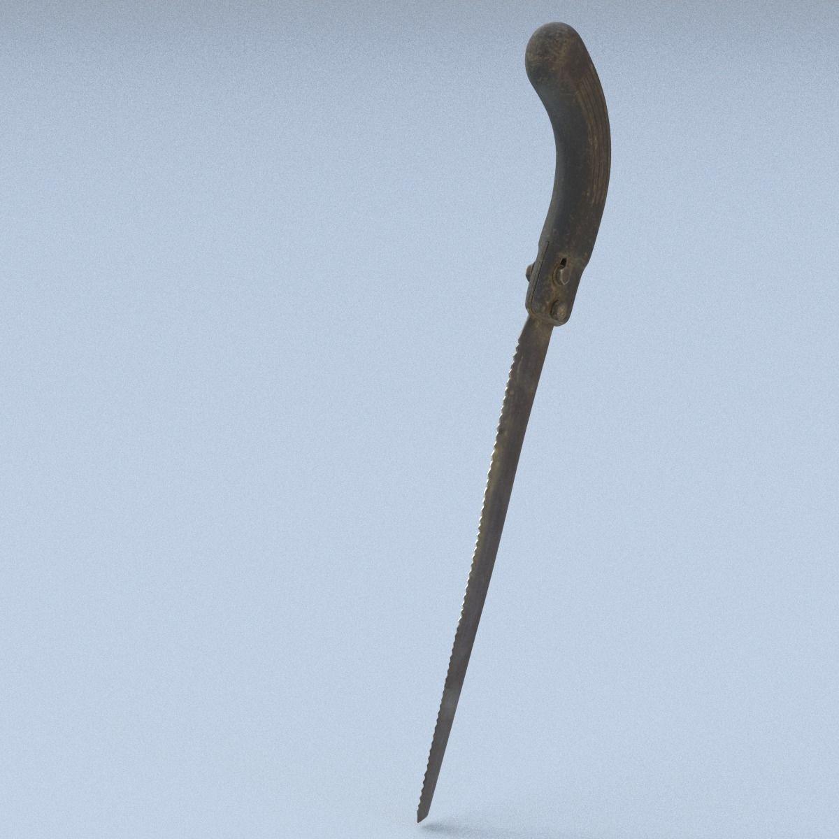 Old Handsaw Low Poly 3D model_11