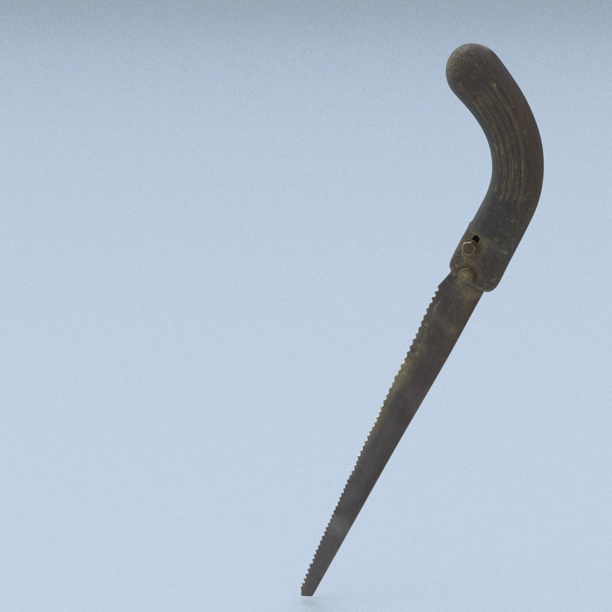 Old Handsaw Low Poly 3D model_6