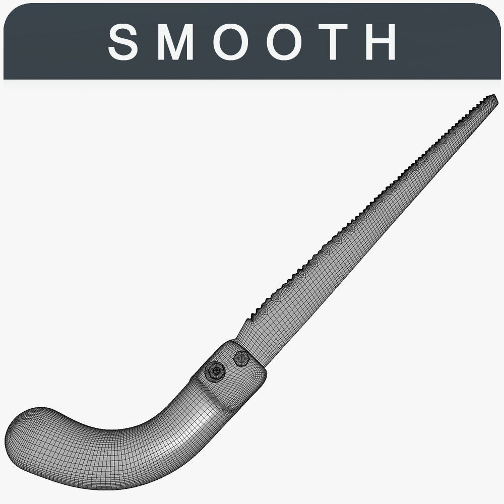 Old Handsaw Low Poly 3D model_2