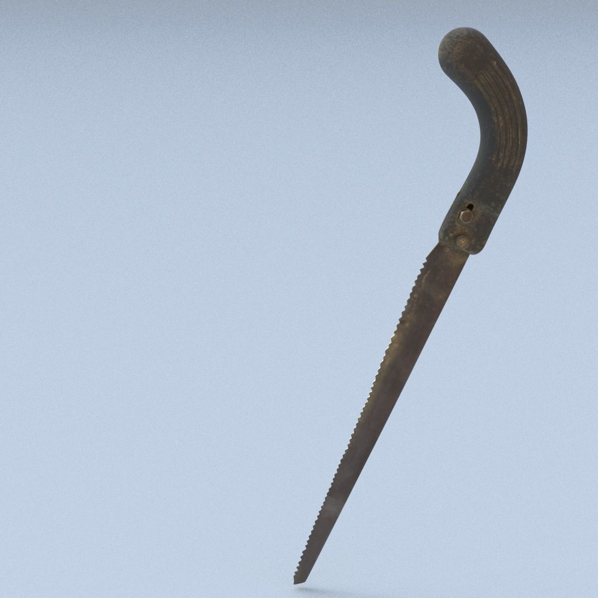 Old Handsaw Low Poly 3D model_8