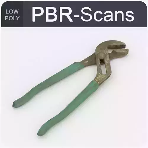 Wrench Low Poly old pliers
