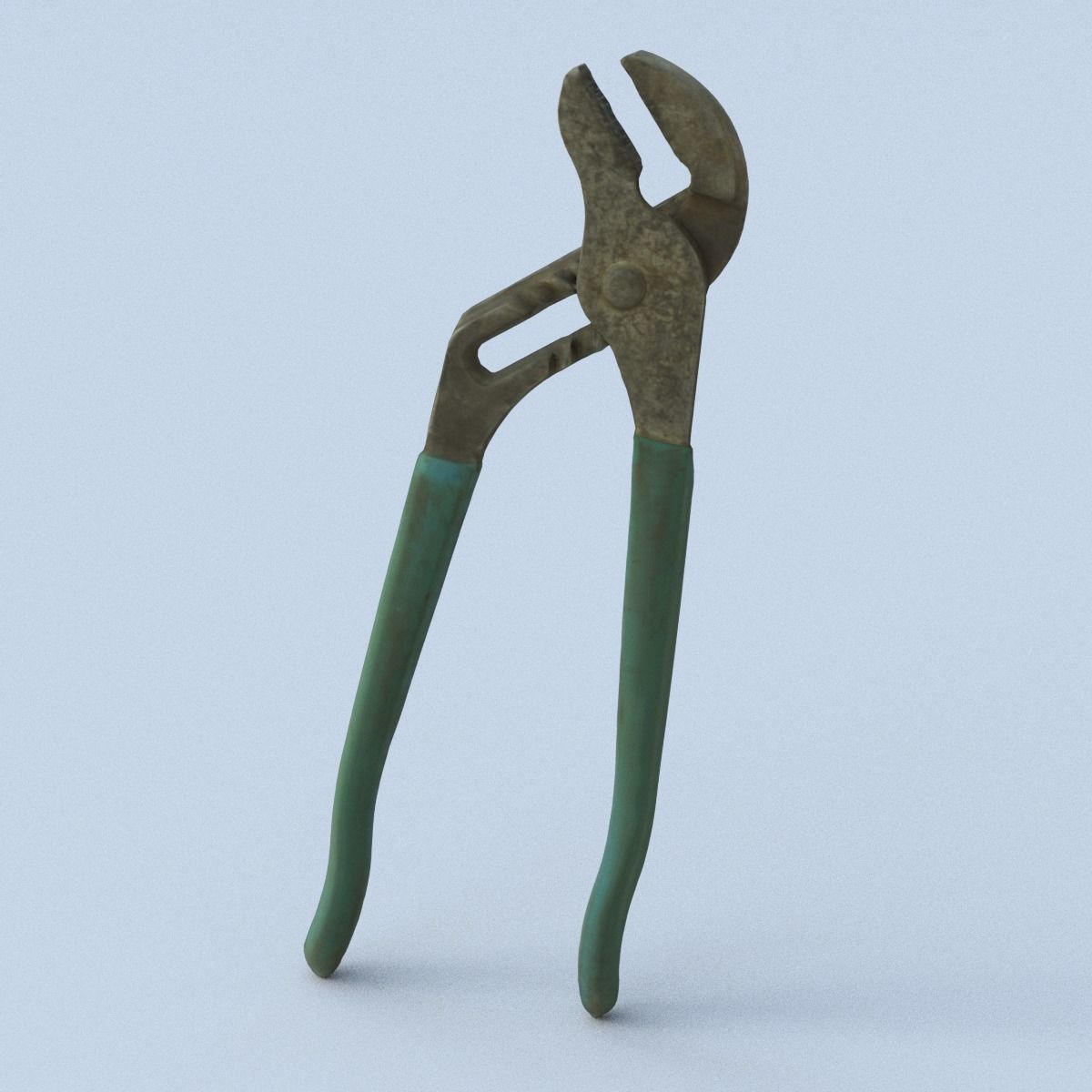 Wrench Low Poly old pliers Low-poly 3D model_11