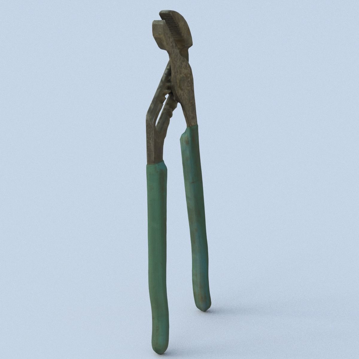 Wrench Low Poly old pliers Low-poly 3D model_10