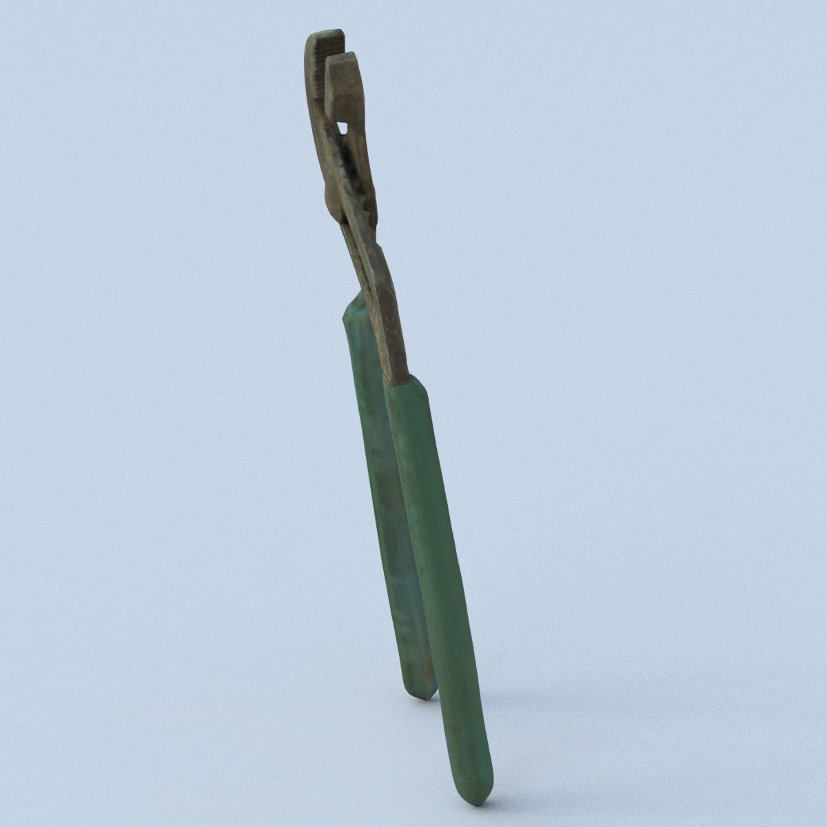 Wrench Low Poly old pliers Low-poly 3D model_7