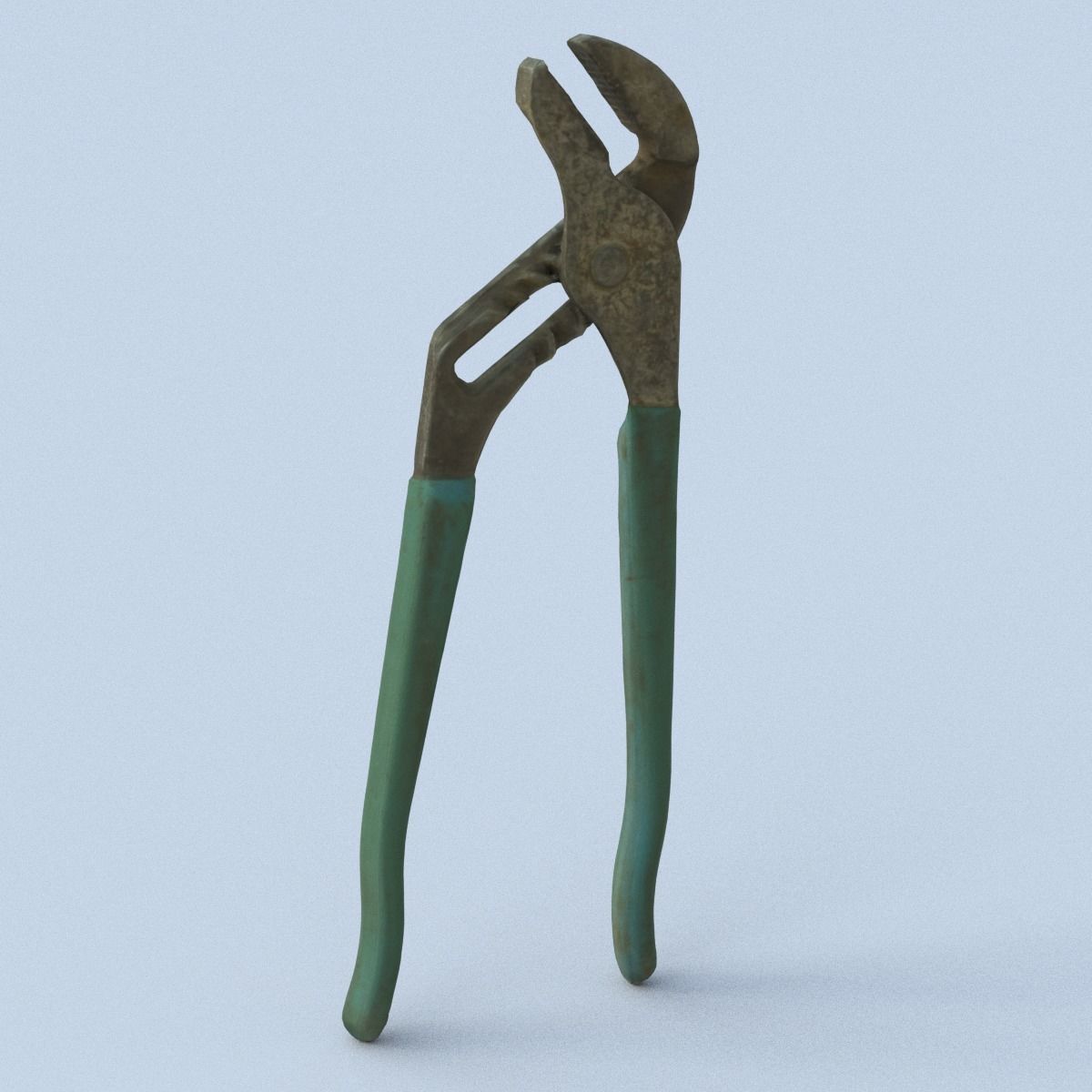 Wrench Low Poly old pliers Low-poly 3D model_12